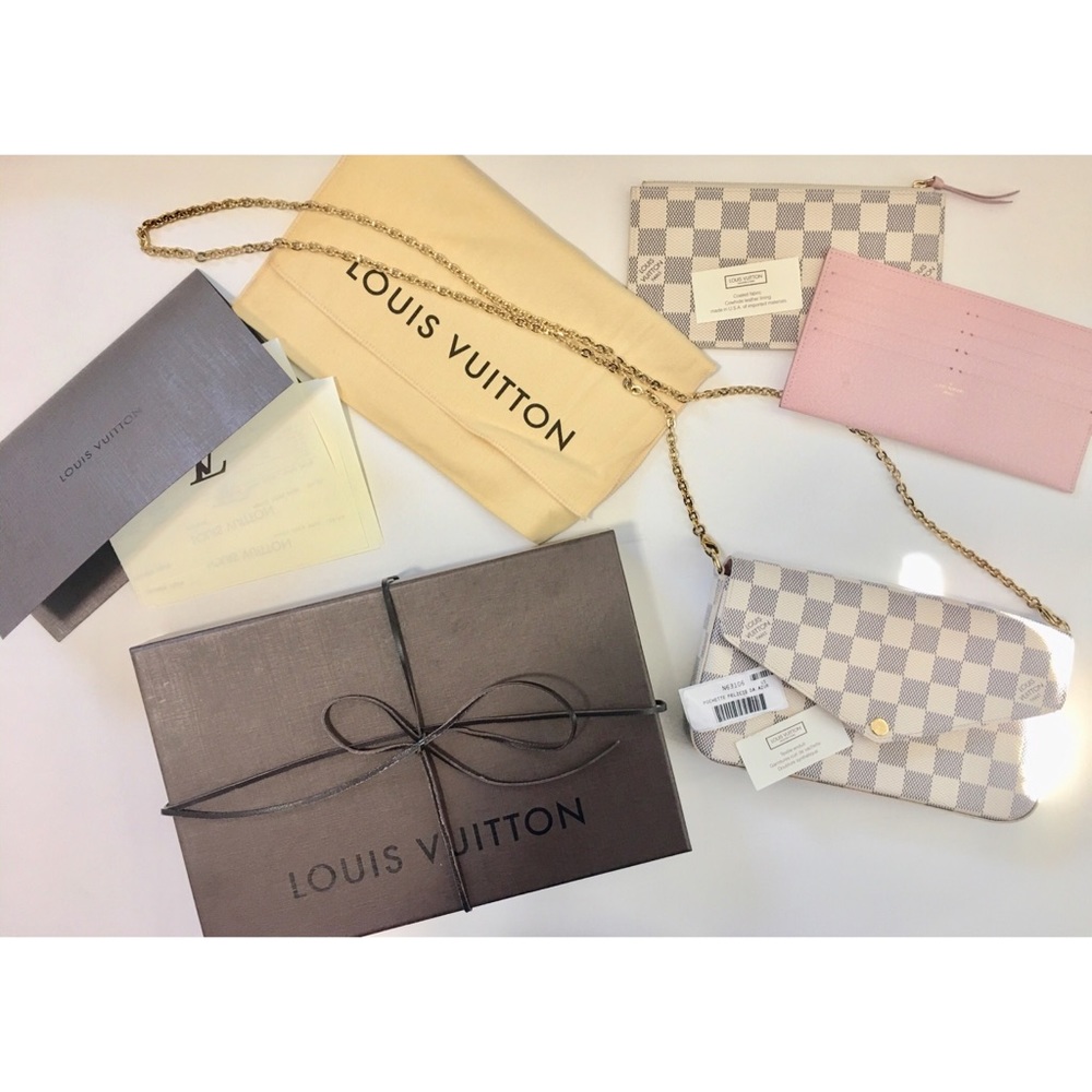 Louis Vuitton Pochette Felicie Damier Azur Purse